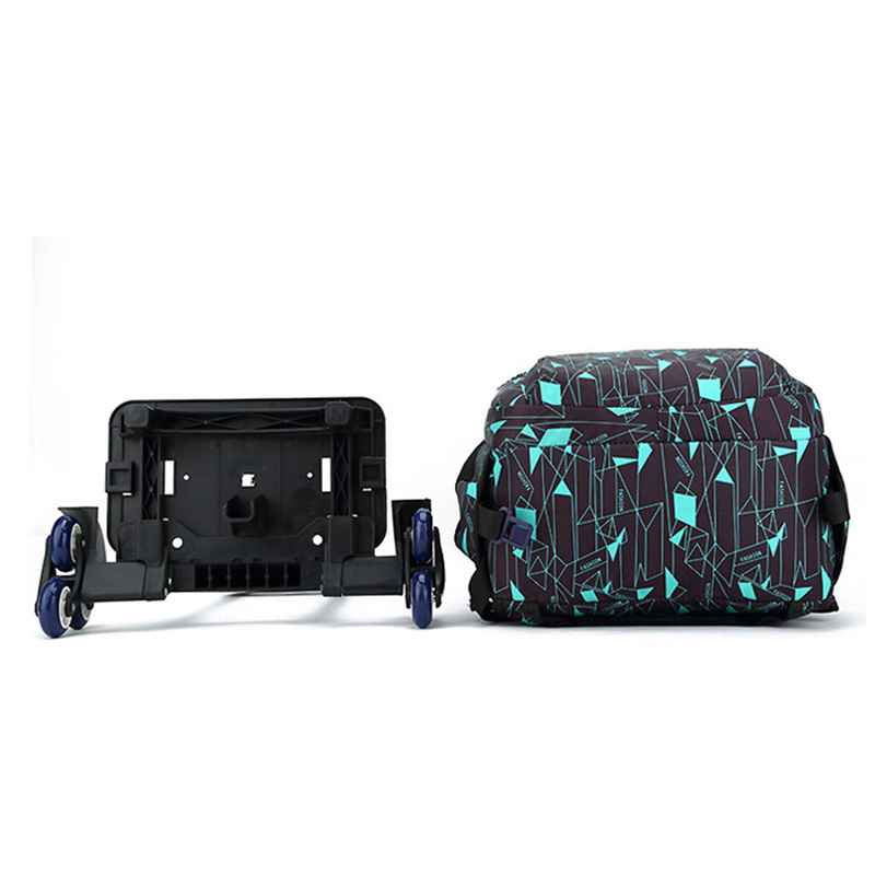 Mint Green And Black Trolley Backpacks.jpg