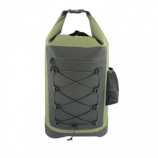 Green Rolltop Dry Backpacks