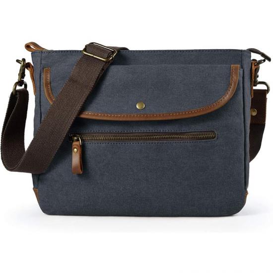 Khaki Canvas Business Messenger Bag